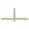 Ekena Millwork Eugene Rough Sawn Timber Gable Bracket, Douglas Fir, 60"W x 25"H x 2"D x 4"F, 10/12 Pitch GBW060X25X0204EUG00RDF - alternate 1